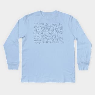 Algebra Math Sheet 2 Kids Long Sleeve T-Shirt